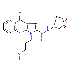 N-(1,1-dioxidotetrahydrothiophen-3-yl)-1-(3-methoxypropyl)-4-oxo-1,4-dihydropyrido[1,2-a]pyrrolo[2,3-d]pyrimidine-2-carboxamide结构式