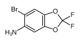 6-溴-2,2-二氟苯并[d] [1,3]二氧杂环戊烷-5-胺结构式