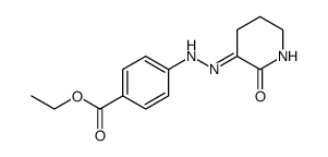 Benzoic acid, 4-[2-(2-oxo-3-piperidinylidene)hydrazinyl]-, ethyl ester结构式