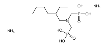 diammonium dihydrogen [[(2-ethylhexyl)imino]bis(methylene)]bisphosphonate structure