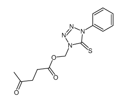 (4-phenyl-5-thioxo-4,5-dihydro-1H-tetrazol-1-yl)methyl 4-oxopentanoate Structure