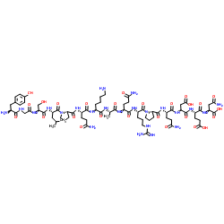 Des-[Gly77,His78] Myelin Basic Protein (68-84), bovine Structure