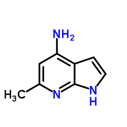 6-甲基-1H-吡咯并[2,3-B]吡啶-4-胺结构式