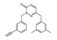 3-{[3-(3,5-dimethylbenzyl)-6-oxopyridazin-1(6H)-yl]methyl}benzonitrile结构式