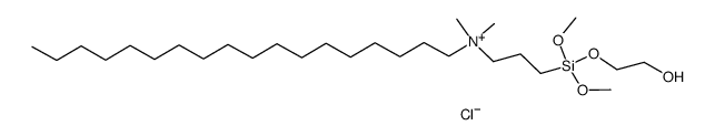 3-((2-hydroxyethoxy)dimethoxysilyl)propyldimethyloctadecylammonium chloride Structure