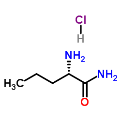 (S)-2-氨基戊酰胺盐酸盐结构式