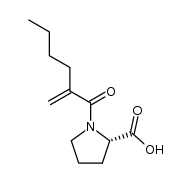 N-(2-methylene-hexanoyl)-L-proline结构式