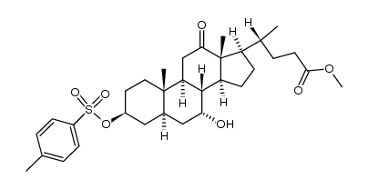 Methyl 3β-tosyloxy-7α-hydroxy-12-oxo-5α-cholanate结构式