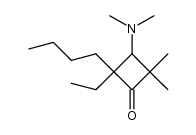 3-Dimethylamino-2,2-dimethyl-4-aethyl-4-butyl-cyclobutanon Structure