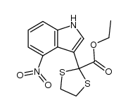 ethyl 2-(4-nitro-1H-indol-3-yl)-1,3-dithiolane-2-carboxylate Structure