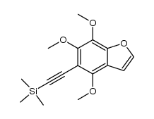 4,6,7-trimethoxy-5-[2-(trimethylsilyl)-1-ethynyl]benzofuran结构式