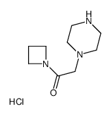 1-(氮杂啶-1-基)-2-(哌嗪-1-基)乙酮盐酸盐结构式