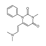 (E)-6-(2-(dimethylamino)vinyl)-3-methyl-1-phenylpyrimidine-2,4(1H,3H)-dione Structure
