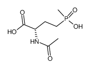 L-2-acetamido-4-(hydroxymethylphosphinyl)butanoic acid结构式