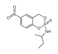 N-(1-Methylpropyl)-6-nitro-4H-1,3,2-benzodioxaphosphorin-2-amine 2-sulfide structure