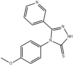 4-(4-甲氧基苯基)-5-(吡啶-3-基)-4H-1,2,4-三唑-3-硫醇结构式