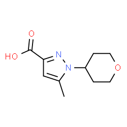 5-Methyl-1-(tetrahydro-2H-pyran-4-yl)-1H-pyrazole-3-carboxylic acid结构式