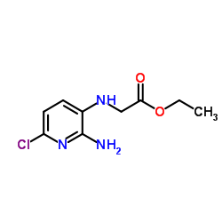 Ethyl N-(2-amino-6-chloro-3-pyridinyl)glycinate结构式