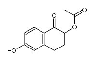 1,2,3,4-tetrahydro-6-hydroxy-1-oxonaphthalen-2-yl acetate Structure