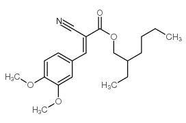 2-ETHYLHEXYL ALPHA-CYANO-3,4-DIMETHOXYCINNAMATE structure