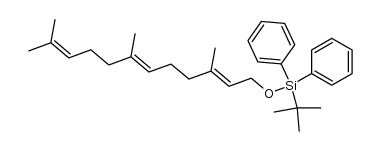 (2E,6E)-1-((tert-butyldiphenylsilyl)oxy)-3,7,11-trimethyl-2,6,10-dodecatriene Structure