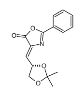 (Z)-4-<(S)-2,2-dimethyl-1,3-dioxolan-4-ylmethylidene>-2-phenyl-1,3-oxazol-5(4H)-one Structure