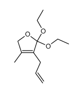 Furan, 2,2-diethoxy-2,5-dihydro-4-methyl-3-(2-propenyl)- (9CI) Structure