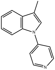 3-methyl-N-(4-pyridyl)indole结构式