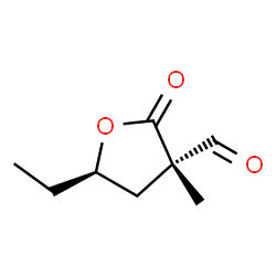 3-Furancarboxaldehyde, 5-ethyltetrahydro-3-methyl-2-oxo-, trans- (9CI) Structure