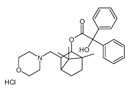 [4,7,7-trimethyl-2-(morpholin-4-ylmethyl)-3-bicyclo[2.2.1]heptanyl] 2-hydroxy-2,2-diphenylacetate,hydrochloride Structure