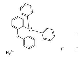 10,10-Diphenyl-10H-phenothiazin-10-ium triiodomercurate(1-)结构式