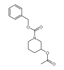 benzyl 3-acetoxypiperidine-1-carboxyate结构式