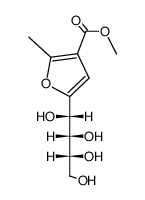 methyl 5-(D-arabino-tetroxybutyl)-2-methyl-3-furoate结构式