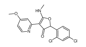 3(2H)-Furanone,2-(2,4-dichlorophenyl)-4-(4-methoxy-2-pyridinyl)-5-(methylamino)- structure