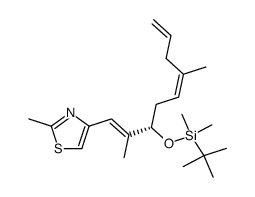 1-{1-[(1E)-1-methyl-2-(2-methyl(1,3-thiazol-4-yl))vinyl](1S)(3Z)-4-methylhepta-3,6-dienyloxy}-1,1,2,2-tetramethyl-1-silapropane Structure