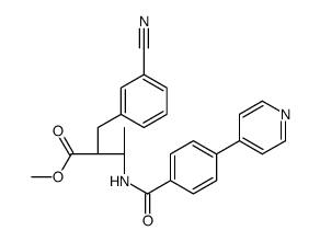 Methyl (2R,3R)-2-(3-cyanobenzyl)-3-{[4-(4-pyridinyl)benzoyl]amino }butanoate结构式