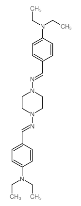 4-[[4-[(4-diethylaminophenyl)methylideneamino]piperazin-1-yl]iminomethyl]-N,N-diethyl-aniline Structure