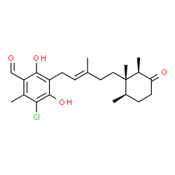 (+)-3-Chloro-4,6-dihydroxy-2-methyl-5-[(2E)-3-methyl-5-[(1S)-1,2β,6β-trimethyl-3-oxocyclohexane-1α-yl]-2-pentenyl]benzaldehyde图片