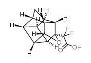 2,2-DIFLUORO-2-(5-OXAHEXACYCLO[5.4.1.0(2,6).0(3,10).0(4,8).0(9,12)]DODEC-4-YL)ACETIC ACID结构式