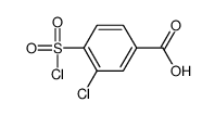 3-chloro-4-chlorosulfonyl-benzoic acid结构式