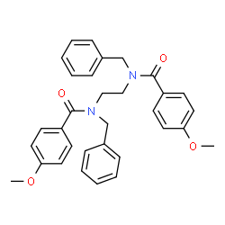 N,N'-1,2-Ethanediylbis(N-benzyl-4-methoxybenzamide)结构式