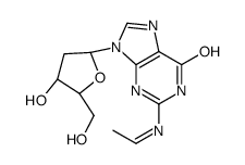 2-(ethylideneamino)-9-[(2R,4S,5R)-4-hydroxy-5-(hydroxymethyl)oxolan-2-yl]-3H-purin-6-one Structure