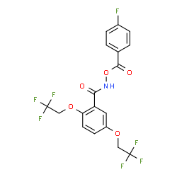 N-[(4-FLUOROBENZOYL)OXY]-2,5-BIS(2,2,2-TRIFLUOROETHOXY)BENZENECARBOXAMIDE结构式