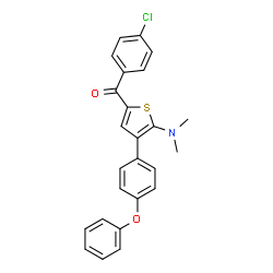 (4-Chlorophenyl)[5-(dimethylamino)-4-(4-phenoxyphenyl)-2-thienyl]methanone结构式