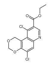 5,10-dichloro-1H-[1,3]dioxino[5,4-f]quinoline-9-carboxylic acid ethyl ester Structure