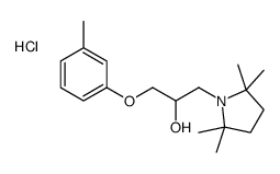 1-(3-methylphenoxy)-3-(2,2,5,5-tetramethylpyrrolidin-1-yl)propan-2-ol,hydrochloride结构式