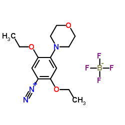 Benzenediazonium, 2,5-diethoxy-4-(4-morpholinyl)-, tetrafluoroborate(1-)结构式