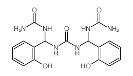 1,3-bis[(carbamoylamino)-(2-hydroxyphenyl)methyl]urea structure