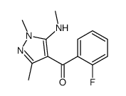 [1,3-dimethyl-5-(methylamino)pyrazol-4-yl]-(2-fluorophenyl)methanone Structure