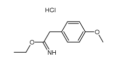 ethyl 4-methoxyphenylacetimidate hydrochloride structure